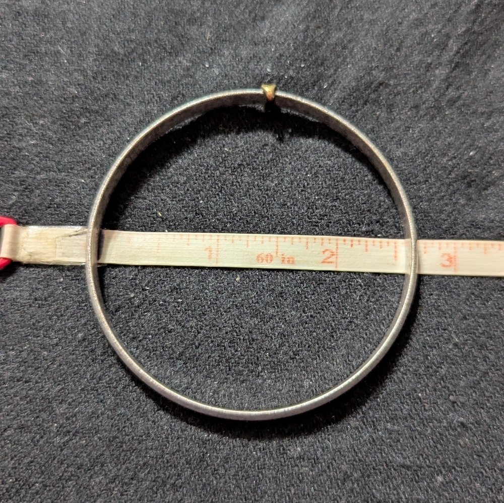 Silver and Brass Tone Bangle Statement Bracelet - Set Of 2 - Picture 3 of 4